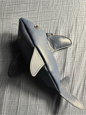 Shark-Shaped Crossbody Bag in Slate Blue